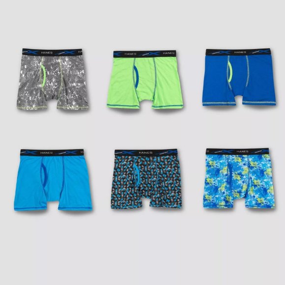 Hanes Boys Print Xtemp Tagless Boxer Briefs Size S - Picture 6 of 6